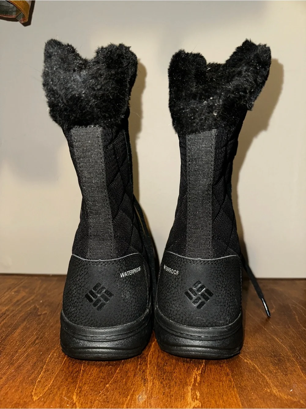 Women's Black Faux-Fur Winter Boots